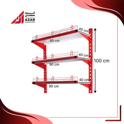 قفسه دیواری چند منظوره 3 طبقه 90×40