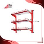 قفسه دیواری چند منظوره 3 طبقه 90×40