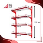 قفسه دیواری چند منظوره 4 طبقه 90×30