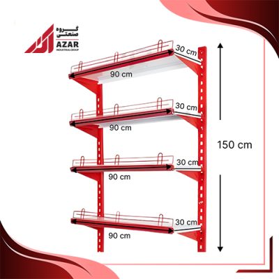 قفسه دیواری چند منظوره 4 طبقه 90×30