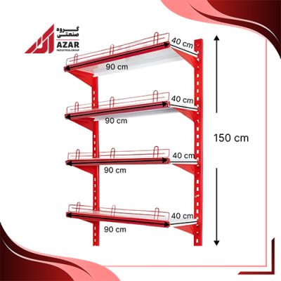 قفسه دیواری چند منظوره 4 طبقه 90×40