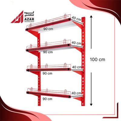 قفسه دیواری چند منظوره 4 طبقه 90×40