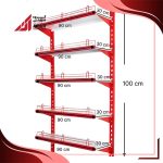 قفسه دیواری چندمنظوره 5 طبقه 90×30 ارتفاع 100 سانتی متر
