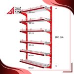 قفسه دیواری چندمنظوره 6 طبقه 90×30 ارتفاع 200 سانتی متر