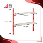 قفسه سوپری 2 طبقه سایز 95×25 ارتفاع 200 سانتی متر