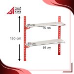 قفسه سوپری 2 طبقه سایز 95×35 ارتفاع 150 سانتی متر