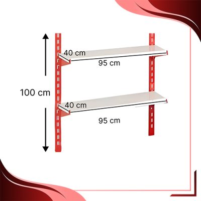 قفسه سوپری 2 طبقه سایز 95×40 ارتفاع 100 سانتی متر