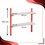 قفسه سوپری 2 طبقه سایز 95×40 ارتفاع 150