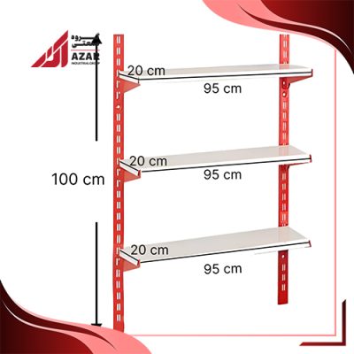 قفسه سوپری 3 طبقه سایز 95×20 ارتفاع 100 سانتی متر