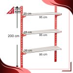 قفسه سوپری 3 طبقه سایز 95×35 ارتفاع 200 سانتی متر