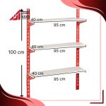 قفسه سوپری 3 طبقه سایز 95×40 ارتفاع 100 سانتی متر