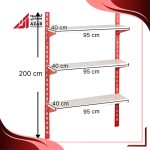 قفسه سوپری 3 طبقه سایز 95×40 ارتفاع 200 سانتی متر