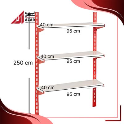 قفسه سوپری 3 طبقه سایز 95×40 ارتفاع 250 سانتی متر