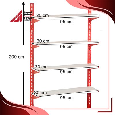 قفسه سوپری 4 طبقه سایز 95×30 ارتفاع 200 سانتی متر