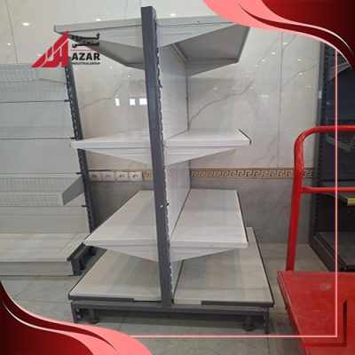 قفسه سوپری دو طرفه 4 طبقه 95×30 ارتفاع 160