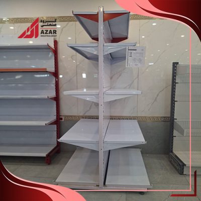قفسه سوپری دو طرفه 5 طبقه 95×30 ارتفاع 160