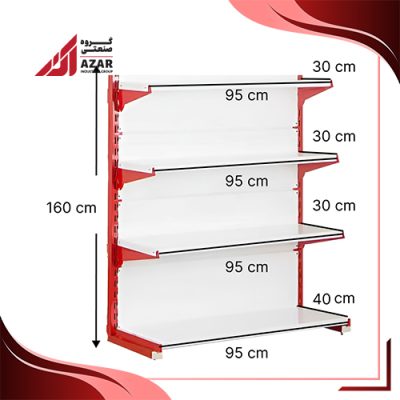 قفسه سوپری‌ خودایست 4‌‌ طبقه 95×30 ارتفاع 160
