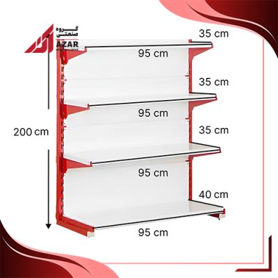 قفسه سوپری‌ خودایست 4‌‌ طبقه 95×35 ارتفاع 200