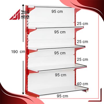 قفسه سوپری‌ خودایست 5 طبقه 95×25 ارتفاع 190