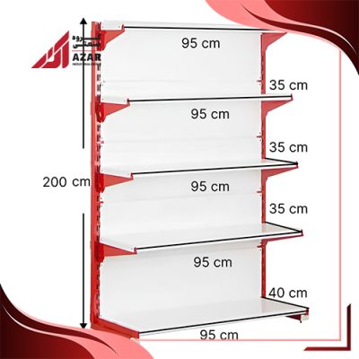قفسه سوپری‌ خودایست 5 طبقه 95×35 ارتفاع 200