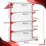 قفسه سوپری‌ خودایست 5 طبقه 95×35 ارتفاع 245