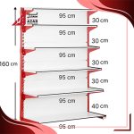 قفسه سوپری‌ خودایست 6 طبقه 95×30 ارتفاع 160