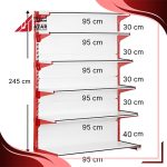 قفسه سوپری‌ خودایست 6 طبقه 95×30 ارتفاع 245