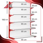 قفسه سوپری‌ خودایست 6 طبقه 95×35 ارتفاع 160