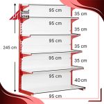 قفسه سوپری‌ خودایست 6 طبقه 95×35 ارتفاع 245