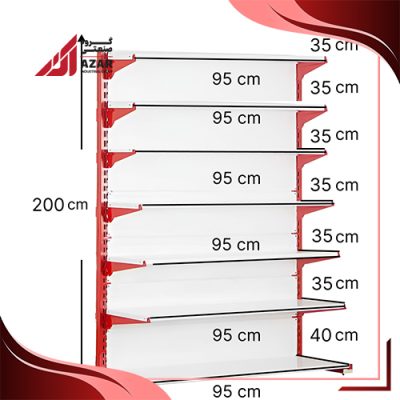 قفسه سوپری‌ خودایست 7 طبقه 95×35 ارتفاع 200