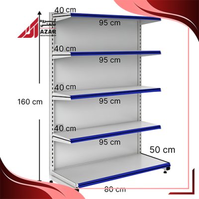 قفسه هایپری خودایست 5 طبقه 95×40 کف50 ارتفاع 160